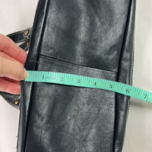 Euc Fossil vintage leather brass Y2K shoulder bag - Picture 6 of 9